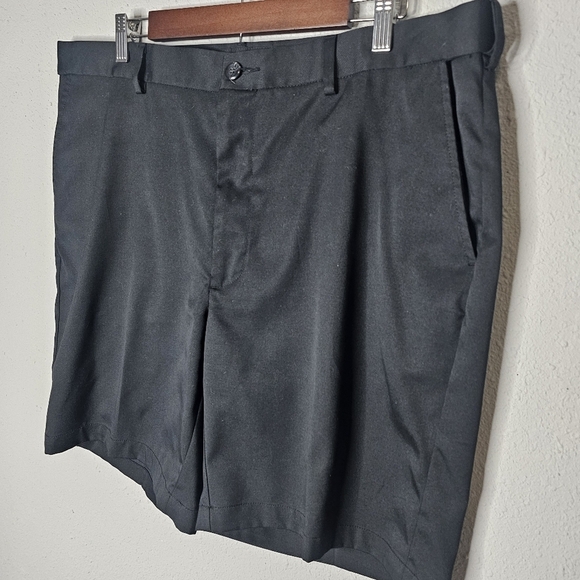 Savane Mens Dress Shorts Black Sleek Essential Capsule Pockets‎ Size 38 Waist - Picture 2 of 8
